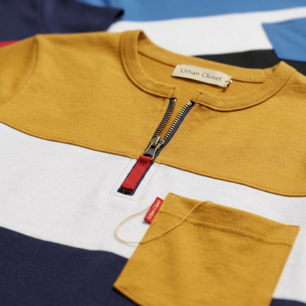 Men's Premium Round Neck Color Block T-Shirts | Combo Pack of 3 | Urban Closett