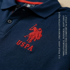 Men's Polo T-Shirt Combo Pack of 3 | Premium Cotton Blend | Navy Blue, Grey & Rust Orange | Urban Closett