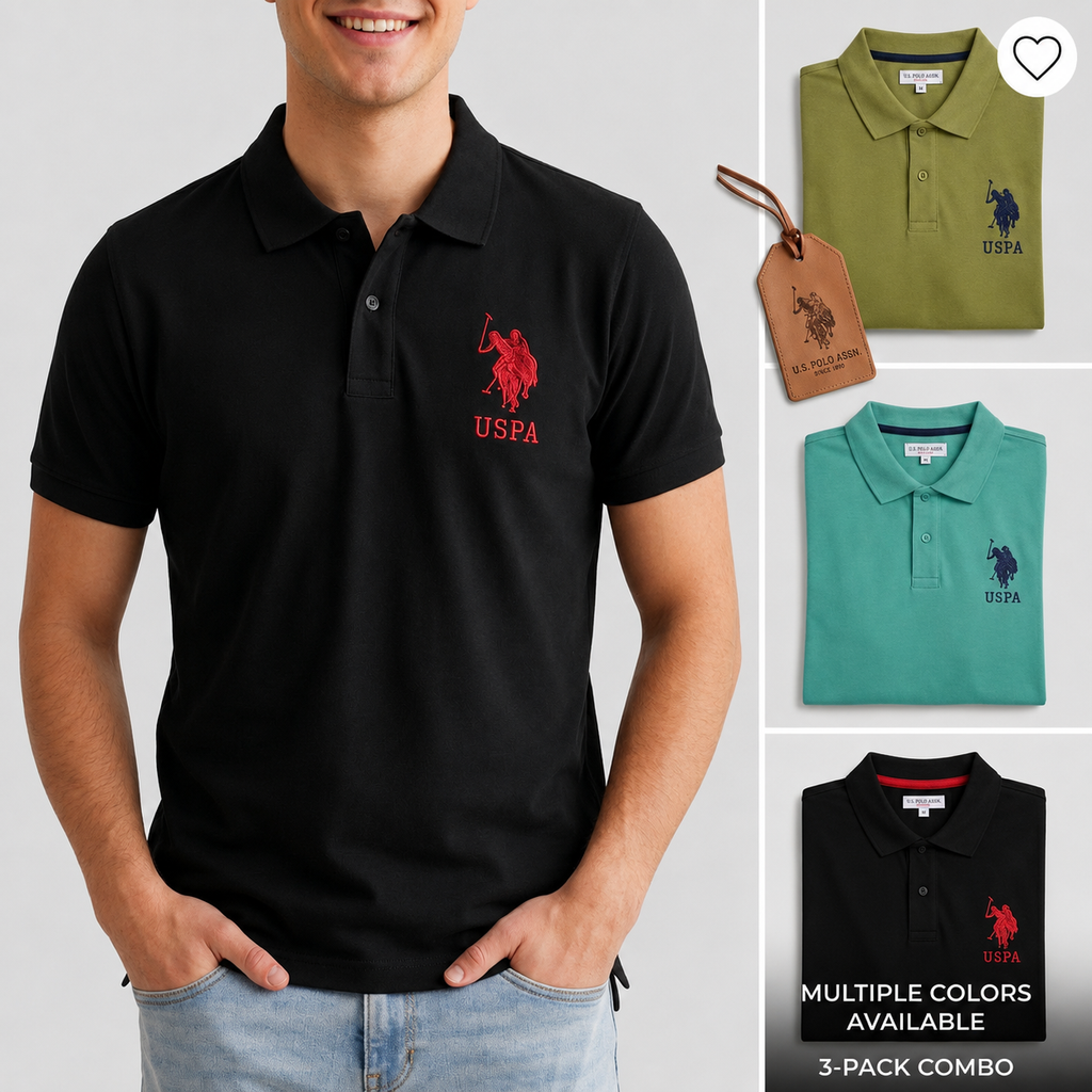 Classic Polo T-Shirts for Men | Pack of 3 | Regular Fit