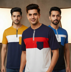 Men's Premium Round Neck Color Block T-Shirts | Combo Pack of 3 | Urban Closett